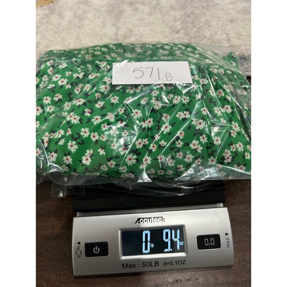 Sienna Sky Green Floral Smocked Tiered Mini Dress Ruffle Hem Sz M Y2K Baby Doll - Picture 11 of 11